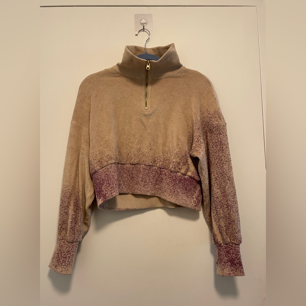 Splashed Cropped Sweatshirt